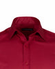 Burgundy Plain Double Cuff Shirt-Makrom