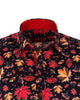 Burnt Autumn Leaf Print with Matching Handkerchief-Makrom