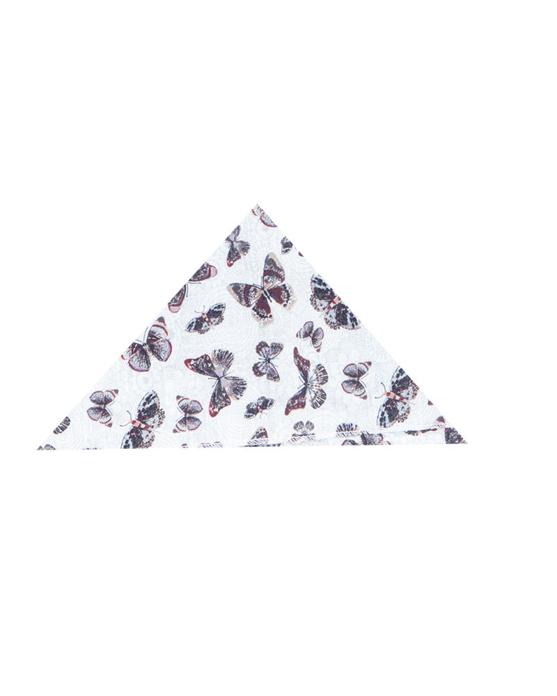 Butterfly Print Shirt with Matching Handkerchief-Makrom