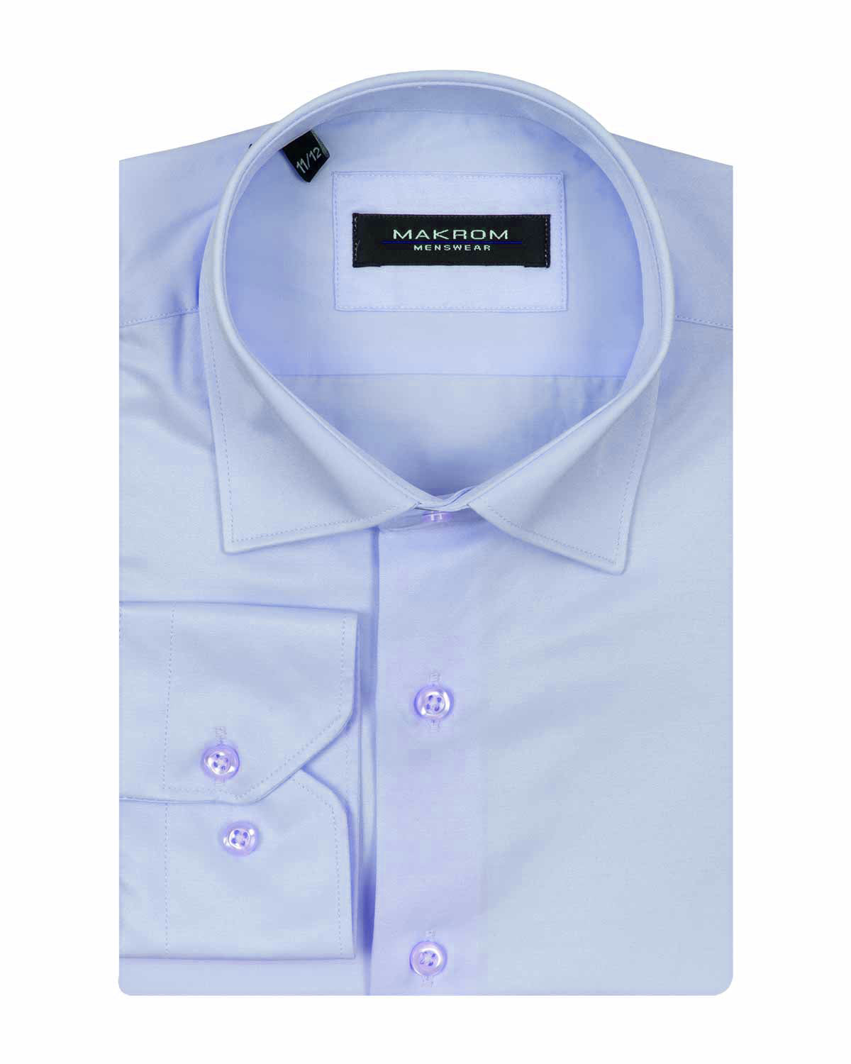 Blue Classic Boys Plain Luxury Long Sleeve Shirt