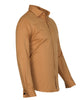 Camel Plain Double Cuff Shirt-Makrom
