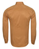 Camel Plain Double Cuff Shirt-Makrom