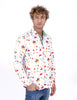 Christmas Mistletoe Print Men's Shirt-Makrom