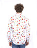 Christmas Mistletoe Print Men's Shirt-Makrom
