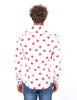 Christmas White Star Print Men's Shirt-Makrom