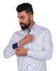 Circle Printed stripe design Pure Cotton Shirt-Makrom