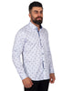 Circle Printed stripe design Pure Cotton Shirt-Makrom