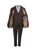 Brown Classic Plain 3 Piece Men's Suit