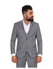 Grey Classic Plain 3 Piece Men's Suit