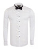 Classic Plain Wing Collar Bow Tie Men's Shirt-Makrom