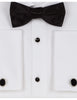 Classic Plain Wing Collar Bow Tie Men's Shirt-Makrom