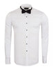 Classic Plain Wing Collar Bow Tie Men's Shirt