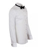 Classic Plain Wing Collar Bow Tie Men's Shirt