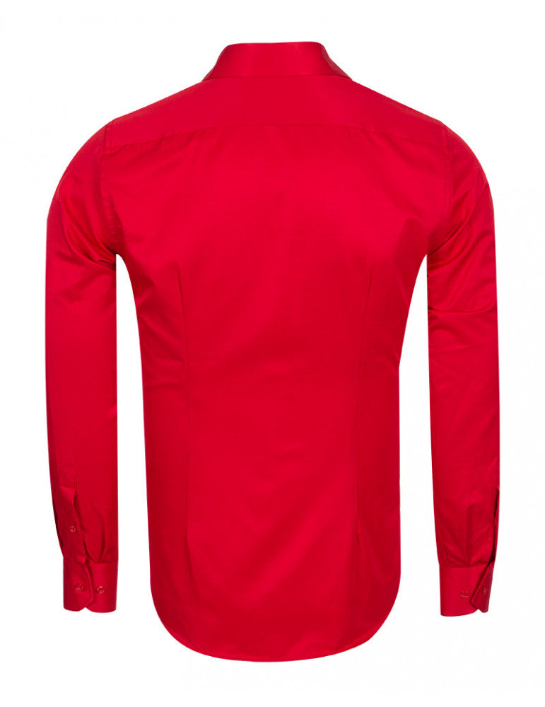 Red Classic Single Cuff Men's Shirt