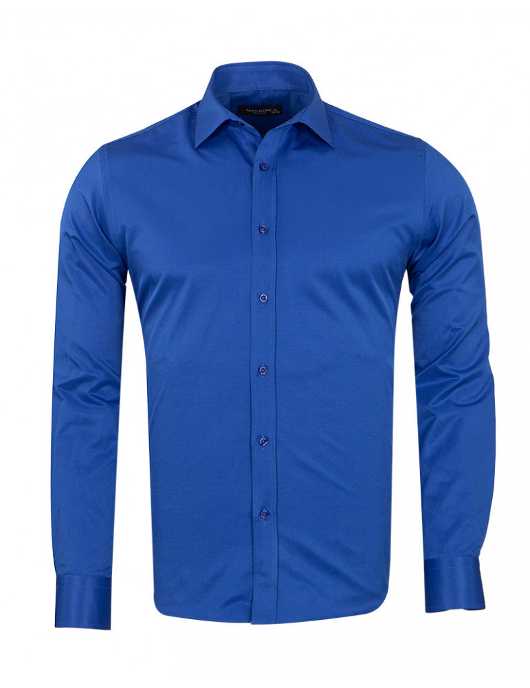 Royal Blue Classic Single Cuff Men's Shirt