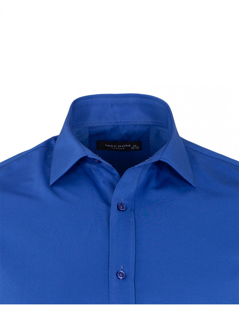 Royal Blue Classic Single Cuff Men's Shirt