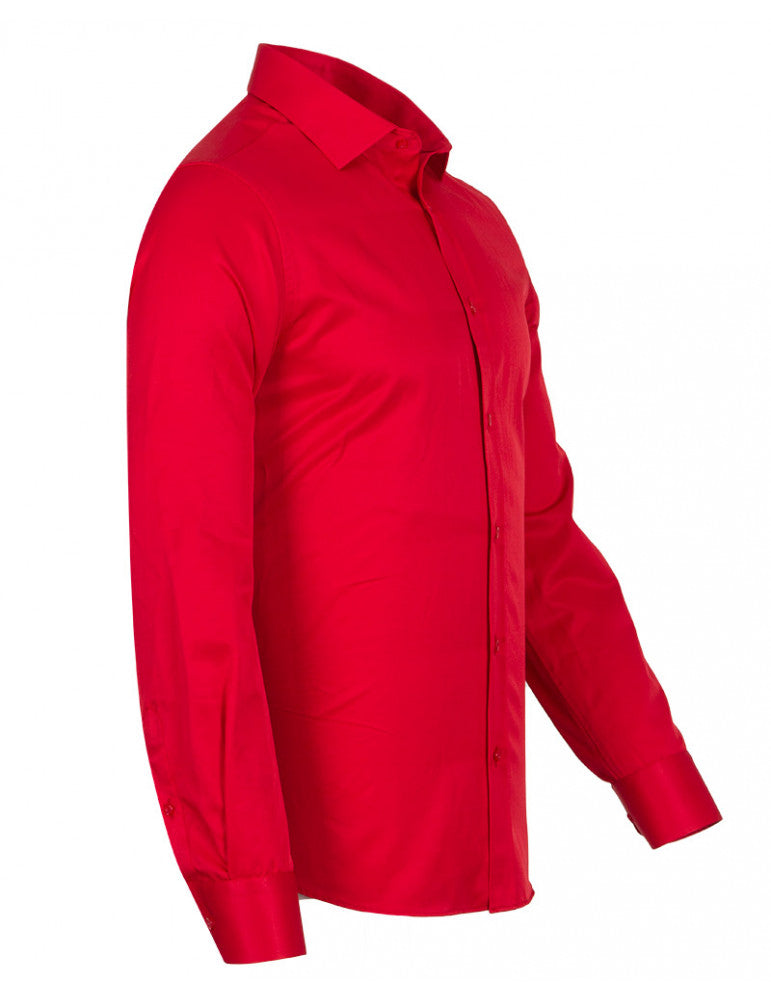 Red Classic Single Cuff Men's Shirt