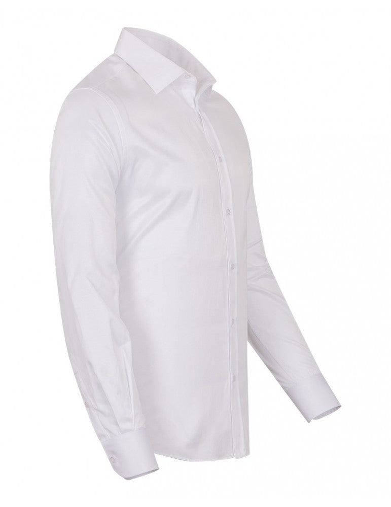 White Classic Single Cuff Men's Shirt