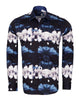 Cloud Print Men's Shirt with Matching Handkerchief-Makrom