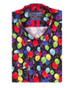 Colourful Balloons Print Pure Cotton Shirt with Matching Handkerchief-Makrom