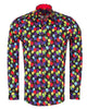 Colourful Balloons Print Pure Cotton Shirt with Matching Handkerchief-Makrom