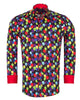 Colourful Balloons Print Pure Cotton Shirt with Matching Handkerchief-Makrom