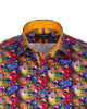Colourful Bubbles Print Men's Shirt with Matching Handkerchief-Makrom