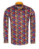 Colourful Bubbles Print Men's Shirt with Matching Handkerchief-Makrom