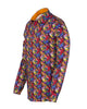Colourful Bubbles Print Men's Shirt with Matching Handkerchief-Makrom