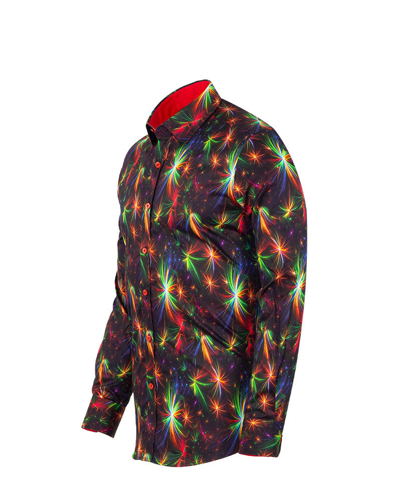 Colourful Christmas Firework Print with Matching Handkerchief-Makrom