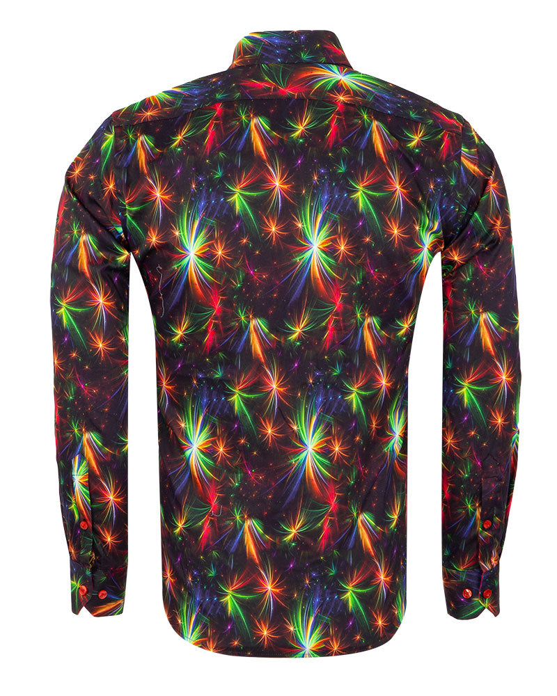 Colourful Christmas Firework Print with Matching Handkerchief-Makrom
