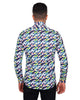 Colourful Feather Pure Cotton Print Shirt-Makrom