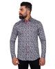 Colourful Floral Print Pure Cotton Shirt-Makrom