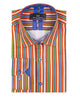 Colourful Pinstriped Print Shirt-Makrom