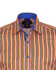 Colourful Pinstriped Print Shirt-Makrom
