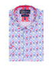 Colourful Vespa Print Short Sleeve Shirt-Makrom