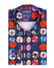 Colourful Vinyl Print Shirt with Matching Handkerchief-Makrom
