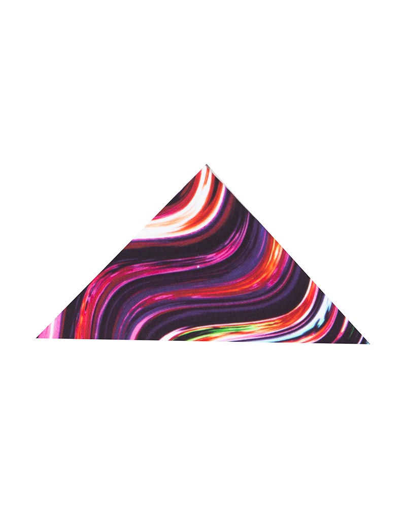 Colourful Wavy Lines Print Shirt with Matching Handkerchief-Makrom
