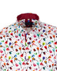 Colourful White Guitar Print with Matching Handkerchief-Makrom