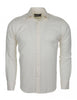 Cream Casual Twill Double Cuff Long Sleeve Shirt-Makrom