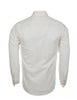 Cream Casual Twill Double Cuff Long Sleeve Shirt-Makrom