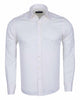 Cream Plain Double Cuff Shirt-Makrom
