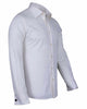 Cream Plain Double Cuff Shirt-Makrom