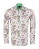 Cream Stripe Floral Print Shirt-Makrom
