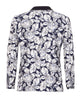 Cream Vintage Rose Men's Blazer with Contrasting Lapel-Makrom