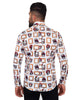 Crowned Skull Print Pure Cotton Shirt-Makrom