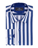 Dark Blue Bold Striped Classic Men's Shirt-Makrom
