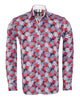 Dark Blue Crab Print Shirt-Makrom