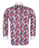 Dark Blue Crab Print Shirt-Makrom