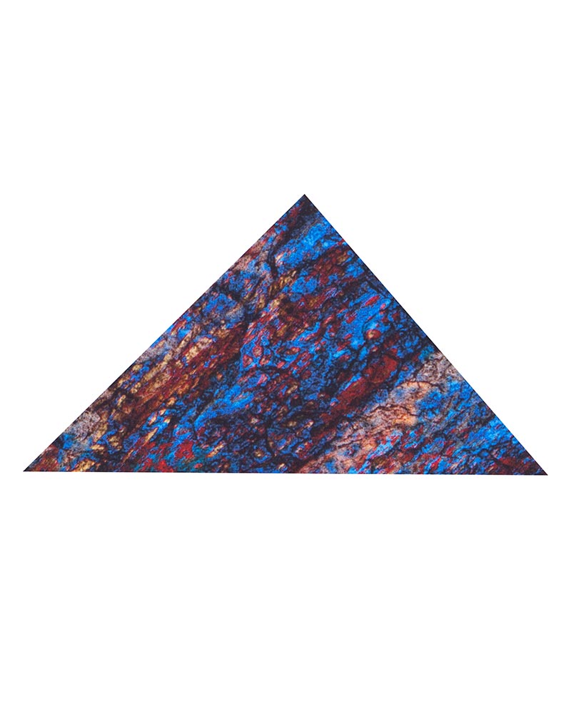 Dark Blue Crust Print Shirt with Matching Handkerchief-Makrom